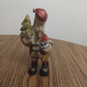 Christmas Duck Goose Folk Art Resin Faux Wood 5.5"